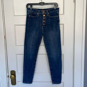 Banana Republic High Waisted Skinny jeans with button fly, size 27